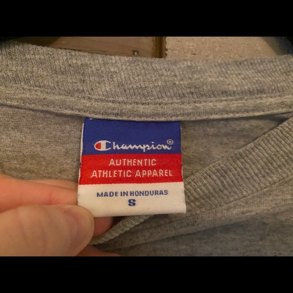 CHAMPION Boston College Long Sleeve Grey Shirt (S) - Picture 3 of 4